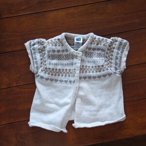Carter's Kids Knit Cardigan - Cream and Gray
